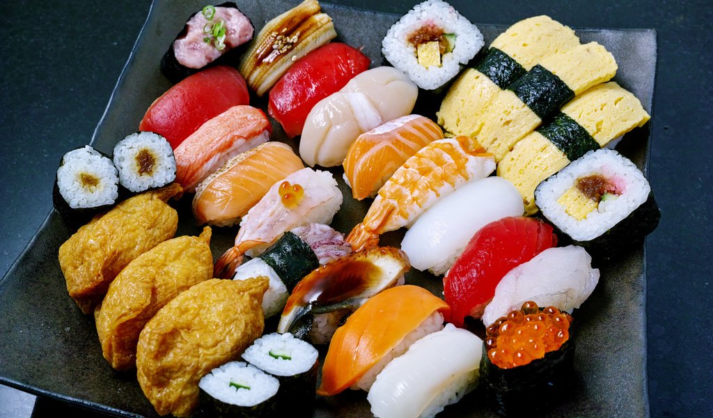 Обои рыба, суши, морепродукты, блюдо, ролы, fish, sushi, seafood, dish, rolls разрешение 2048x1365 Загрузить