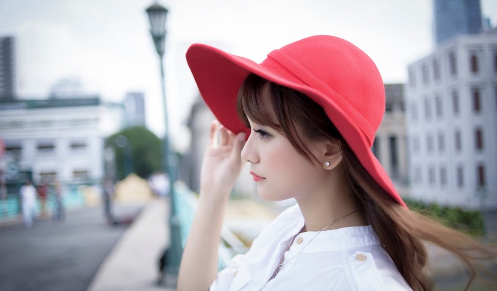 Обои красная, шляпа, азиатка, red, hat, asian разрешение 6016x3834 Загрузить