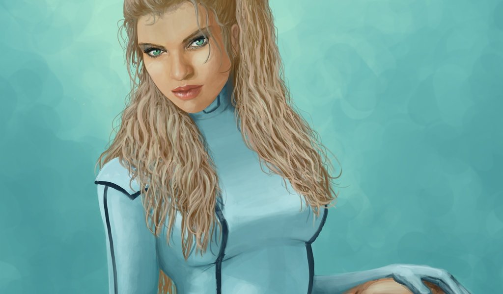 Обои арт, девушка, фантастика, игра, костюм, зеленые глаза, samus aran, art, girl, fiction, the game, costume, green eyes разрешение 5892x3884 Загрузить