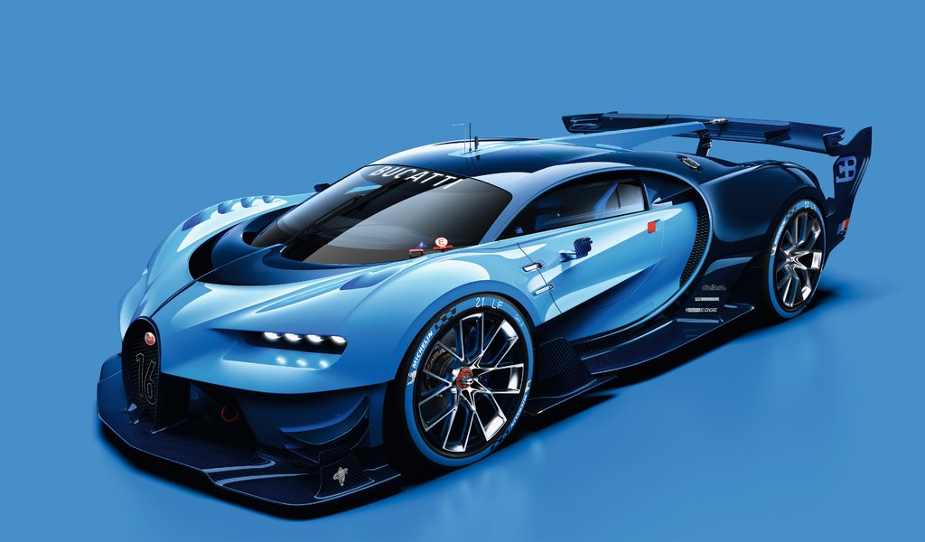 Обои бугатти, vision gran turismo, albastru, bugatti разрешение 4096x2304 Загрузить