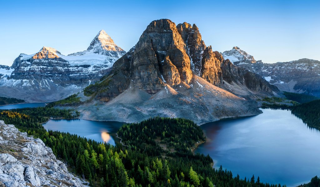 Обои деревья, горы, скалы, камни, леса, озёра, канада, банф, trees, mountains, rocks, stones, forest, lake, canada, banff разрешение 3500x2000 Загрузить