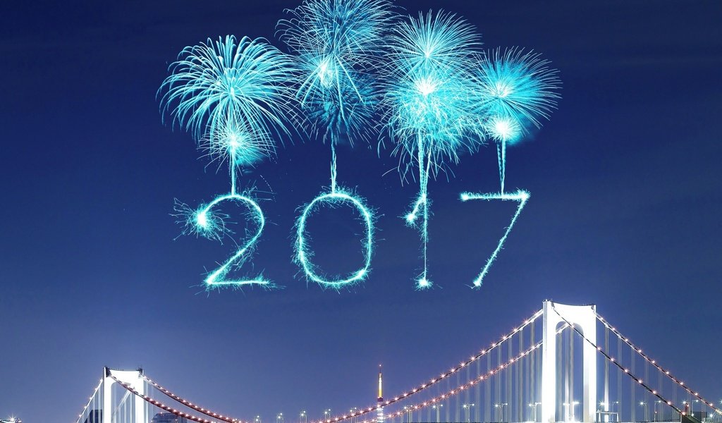Обои новый год, фейерверки, 2017, счастливый, new year, fireworks, happy разрешение 2560x1600 Загрузить