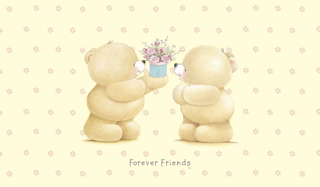 Обои арт, мишки, подарок, цветочки, плюшевые мишки, forever friends deckchair bear, art, bears, gift, flowers, teddy bears разрешение 1920x1080 Загрузить