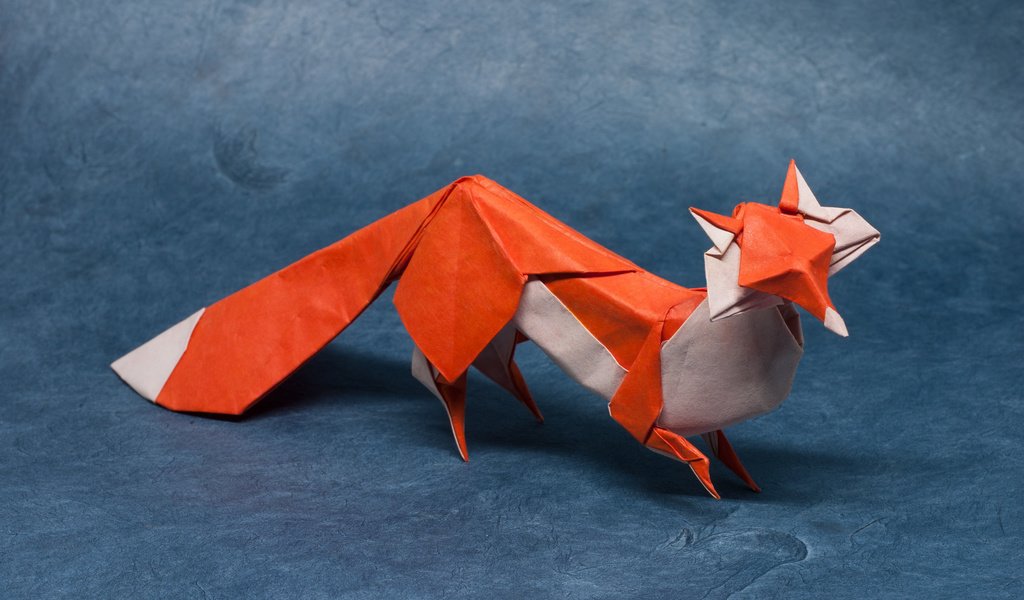 Обои бумага, лиса, хищник, оригами, лисица, paper, fox, predator, origami разрешение 3072x2048 Загрузить