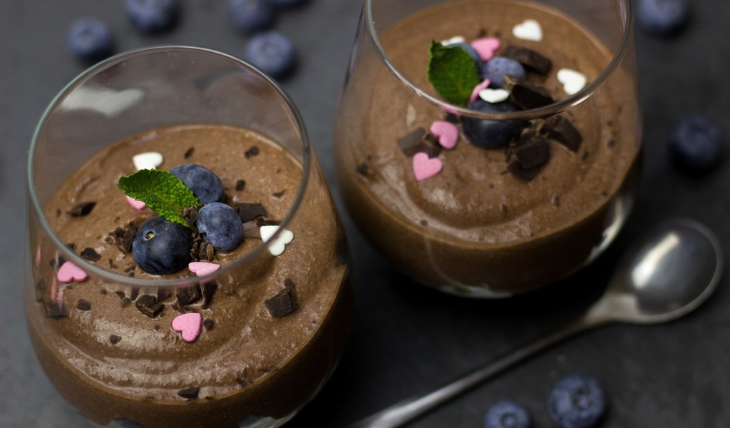 Обои ягоды, черника, шоколад, сладкое, десерт, мусс, berries, blueberries, chocolate, sweet, dessert, mousse разрешение 5184x3456 Загрузить