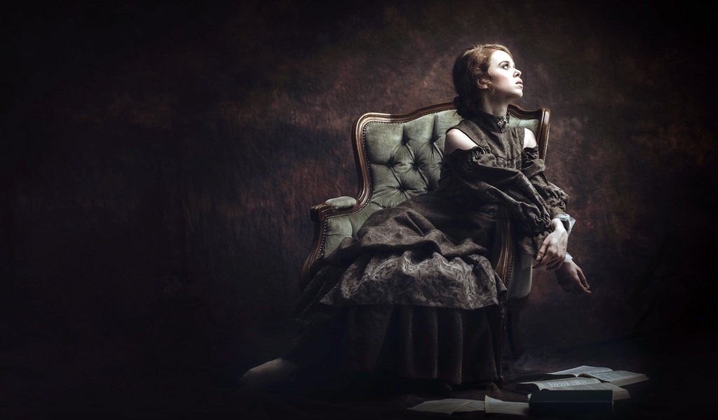 Обои девушка, фон, платье, поза, профиль, кресло, sandra plajzer, girl, background, dress, pose, profile, chair разрешение 2019x1350 Загрузить