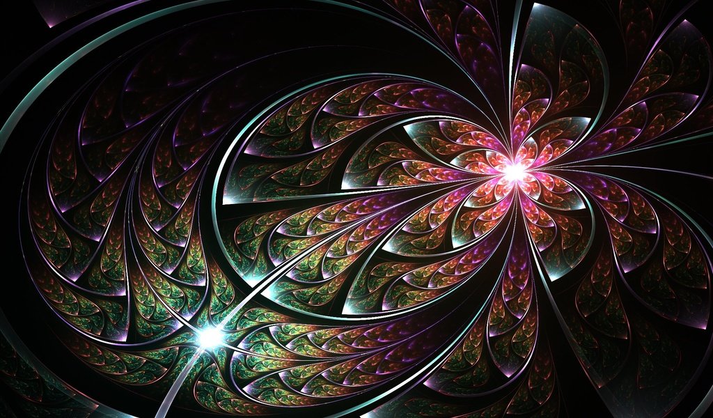 Обои свет, абстракция, линии, графика, узоры, фрактал, 3д, light, abstraction, line, graphics, patterns, fractal, 3d разрешение 2000x1294 Загрузить