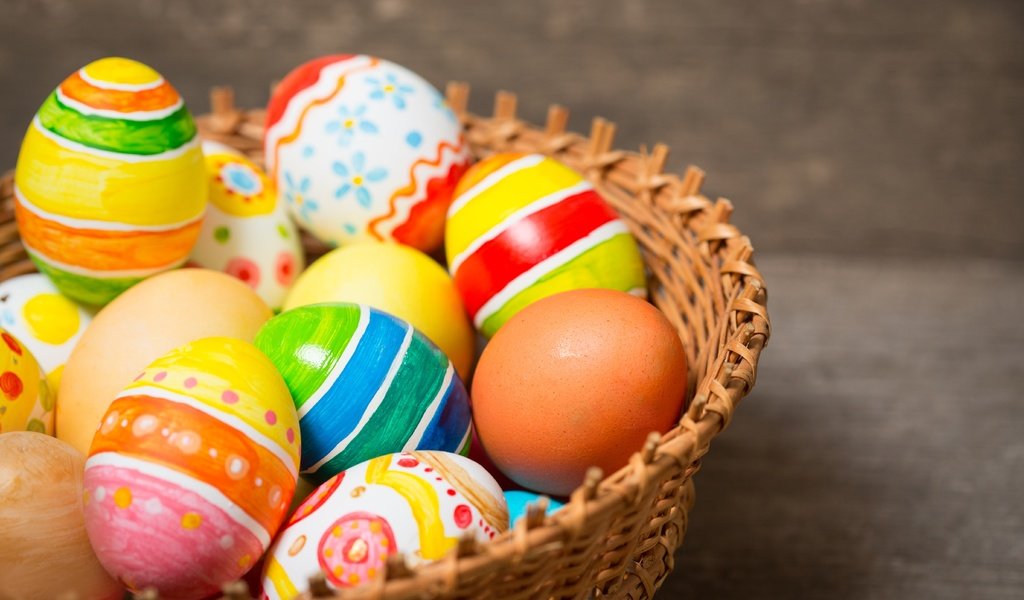 Обои корзина, пасха, яйца крашеные, basket, easter, the painted eggs разрешение 5472x3648 Загрузить