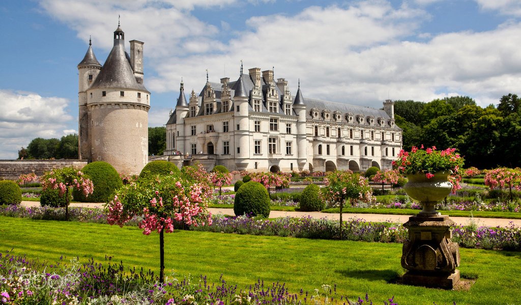 Обои парк, замок, архитектура, франция, шенонсо, замок шенонсо, chateau de chenonceau, park, castle, architecture, france, chenonceau, the castle of chenonceau разрешение 1920x1200 Загрузить