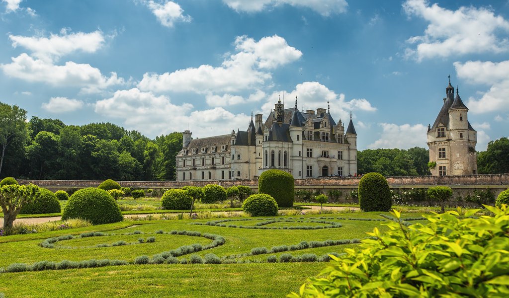 Обои парк, замок, архитектура, франция, chateau de chenonceau, луара, park, castle, architecture, france, loire разрешение 1920x1200 Загрузить