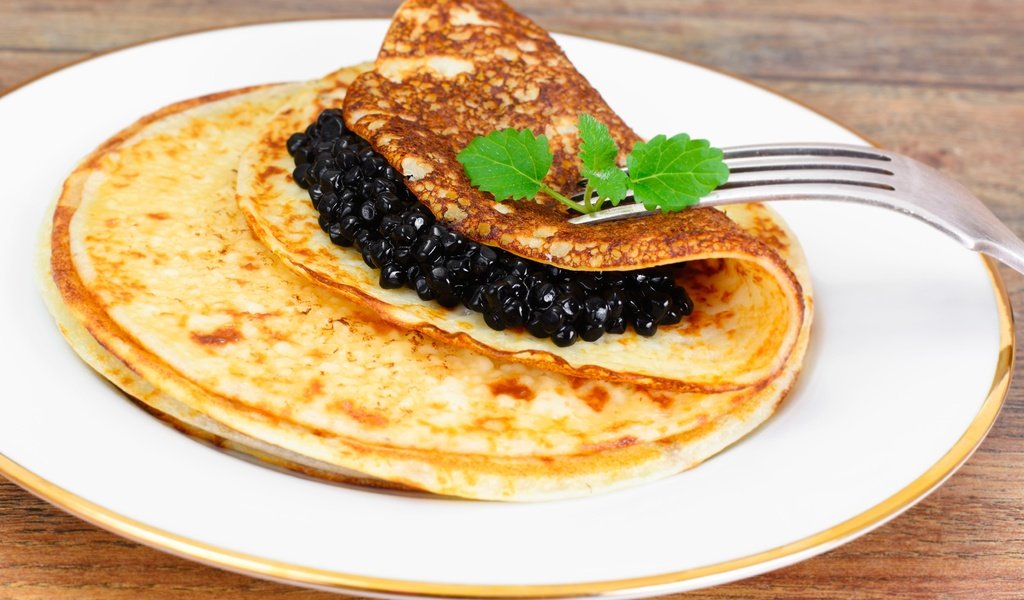 Обои блинчики, икра, блины, черная икра, pancakes, caviar, black caviar разрешение 2880x1920 Загрузить