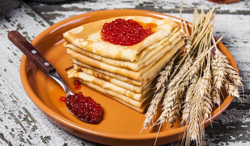 Обои колосья, блинчики, икра, блины, красная икра, ears, pancakes, caviar, red caviar разрешение 8242x5494 Загрузить