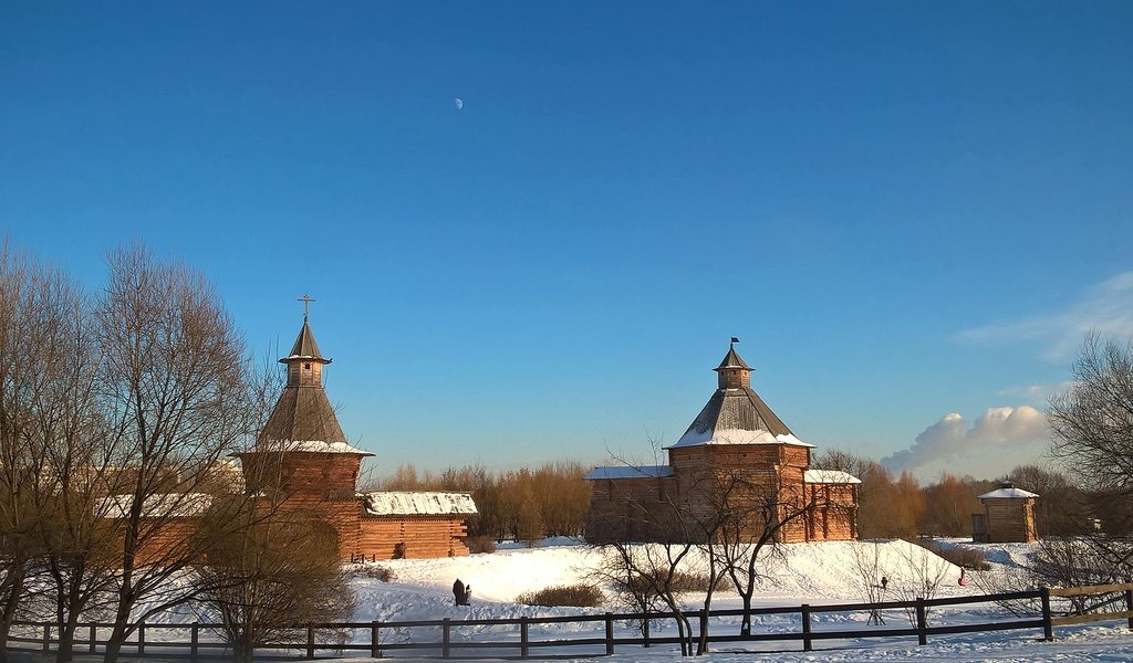 Обои зима, парк, церковь, изображение, музей, коломенское, winter, park, church, image, museum, kolomenskoye разрешение 3037x1661 Загрузить