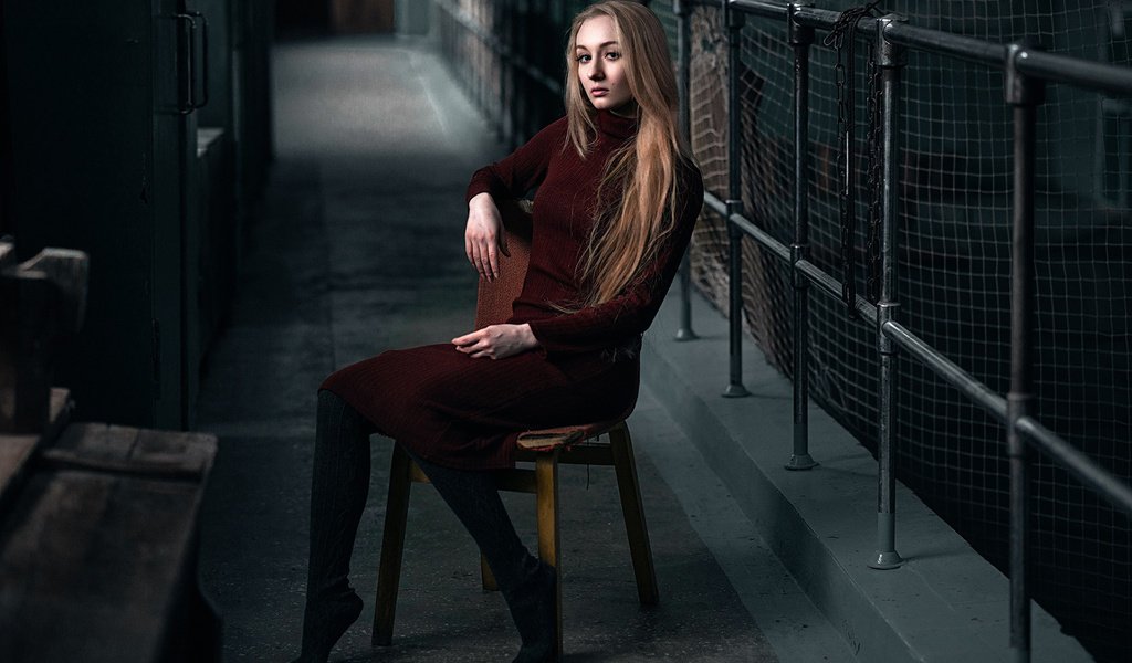 Обои девушка, платье, стул, сидит, наташа, макс кузин, girl, dress, chair, sitting, natasha, max kuzin разрешение 1920x1200 Загрузить