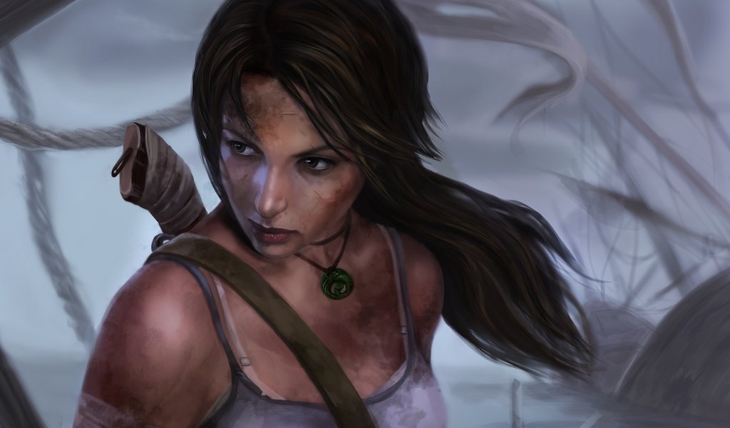 Обои арт, девушка, лара крофт, расхитительница гробниц, art, girl, lara croft, tomb raider разрешение 3515x2710 Загрузить