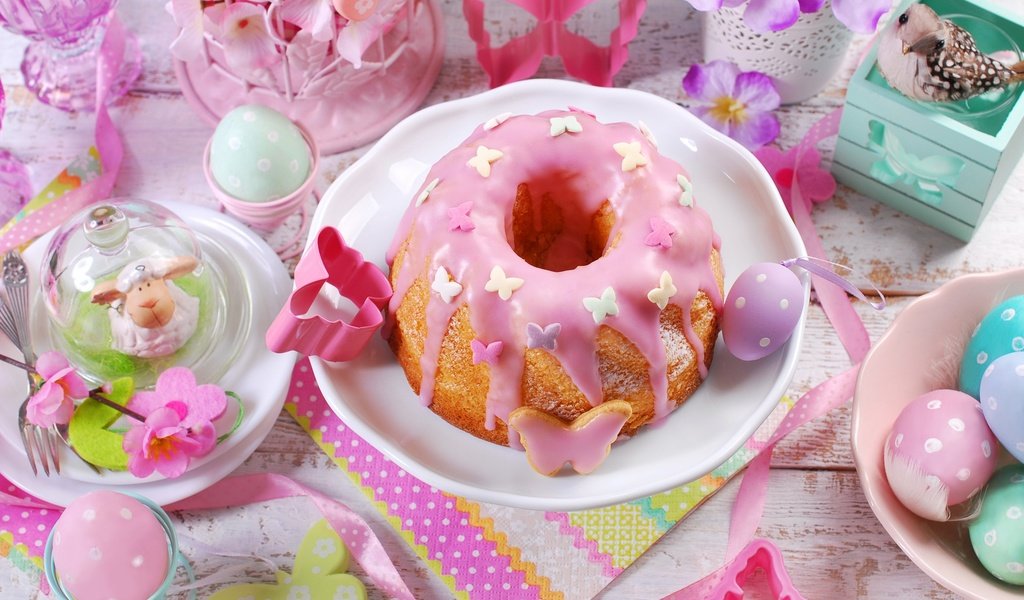 Обои цветы, весна, пасха, яйца, кулич, кекс, flowers, spring, easter, eggs, cake, cupcake разрешение 2880x1800 Загрузить