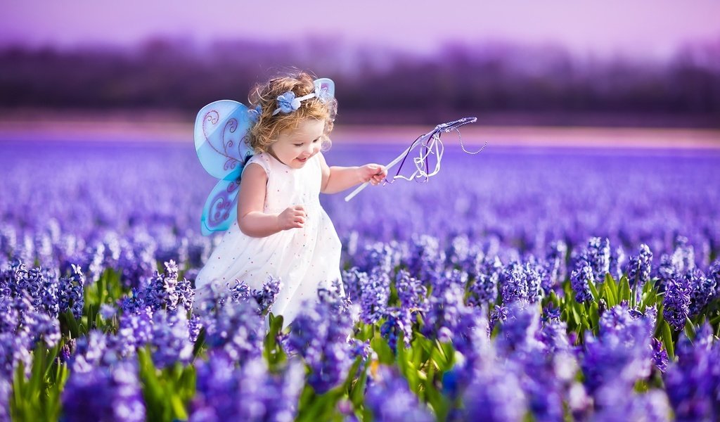 Обои цветы, ребенок, платье, волшебная палочка, поле, лаванда, крылья, радость, девочка, фея, flowers, child, dress, magic wand, field, lavender, wings, joy, girl, fairy разрешение 3900x2600 Загрузить