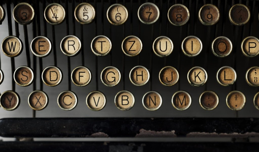 Обои ретро, буквы, клавиши, печатная машинка, retro, letters, keys, typewriter разрешение 3756x1571 Загрузить