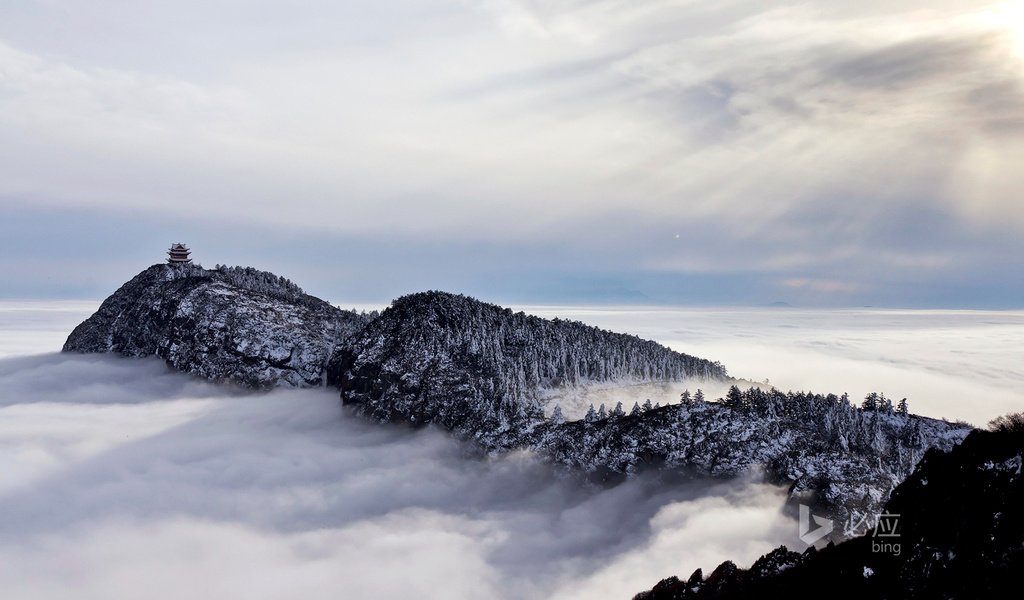 Обои скалы, природа, лес, зима, пейзаж, туман, rocks, nature, forest, winter, landscape, fog разрешение 1920x1200 Загрузить