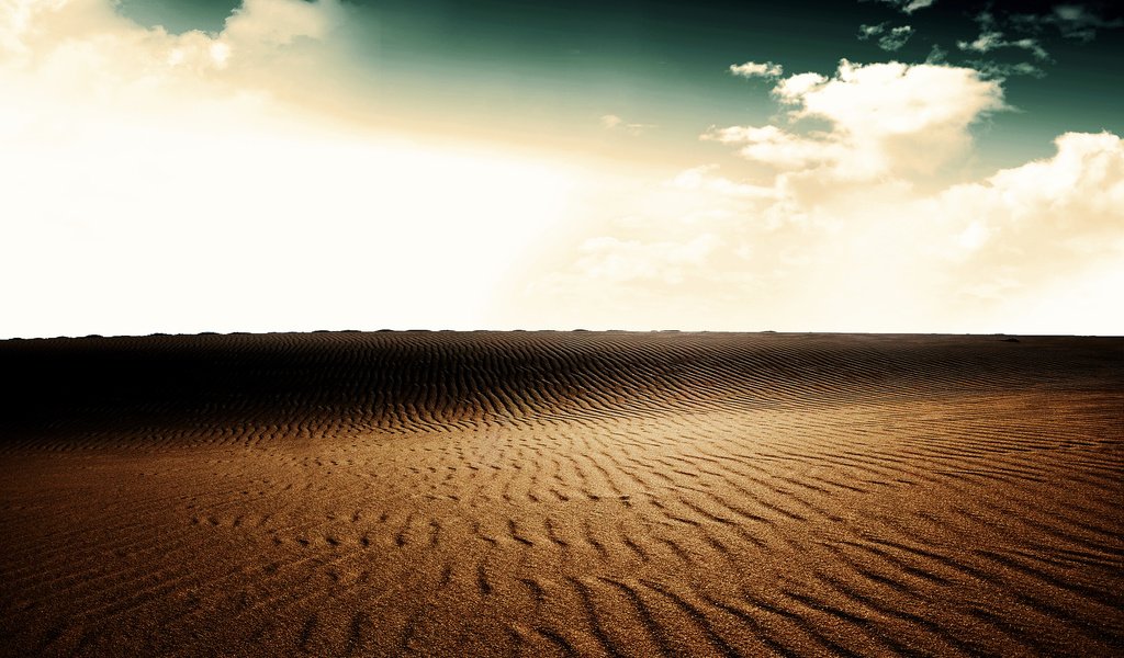 Обои небо, облака, пейзаж, песок, пустыня, дюны, the sky, clouds, landscape, sand, desert, dunes разрешение 2560x1600 Загрузить