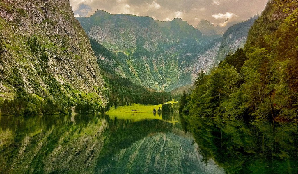 Обои деревья, озеро, горы, природа, отражение, trees, lake, mountains, nature, reflection разрешение 1920x1200 Загрузить