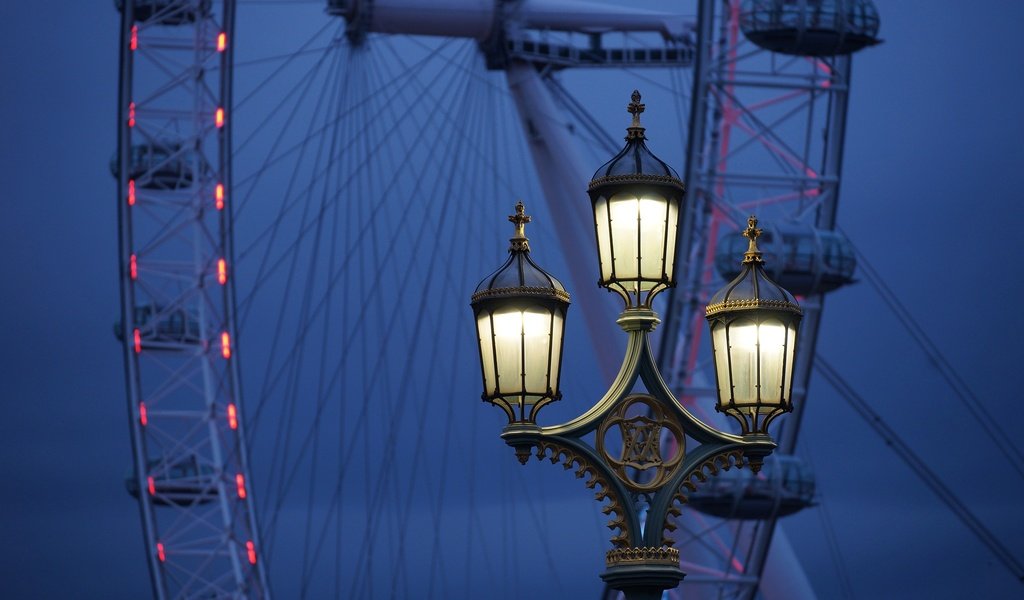 Обои лондон, колесо обозрения, англия, фонарь, лондонский глаз, london, ferris wheel, england, lantern, the london eye разрешение 2400x1600 Загрузить