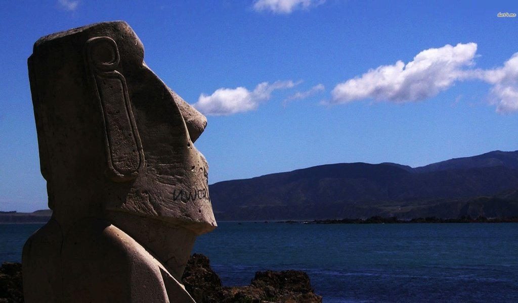 Обои небо, истукан, облака, моай, природа, рапануи, пейзаж, остров пасхи, статуя, скульптура, чили, the sky, image, clouds, moai, rapanui, nature, landscape, easter island, statue, sculpture, chile разрешение 1920x1080 Загрузить