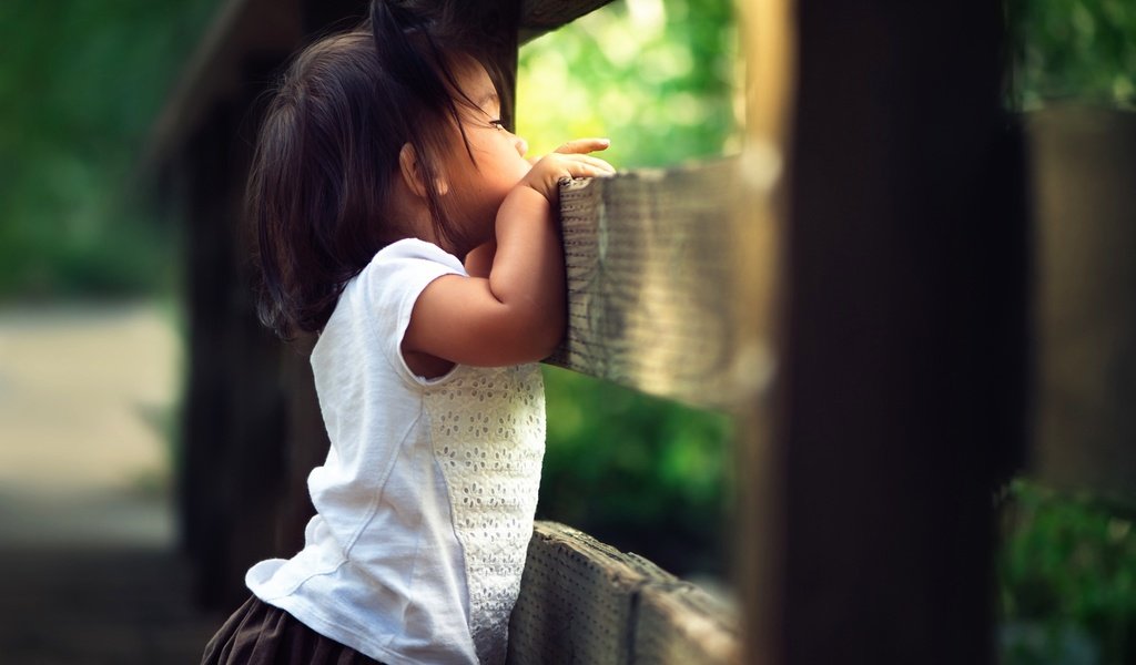 Обои забор, дети, девочка, ребенок, любопытство, боке, the fence, children, girl, child, curiosity, bokeh разрешение 2048x1454 Загрузить