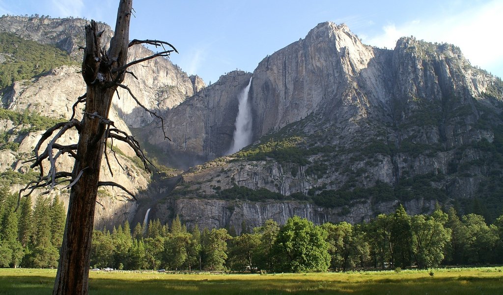 Обои водопад, йосемитский национальный парк, ка­ли­фор­нийс­кая, waterfall, yosemite national park, california разрешение 1920x1080 Загрузить