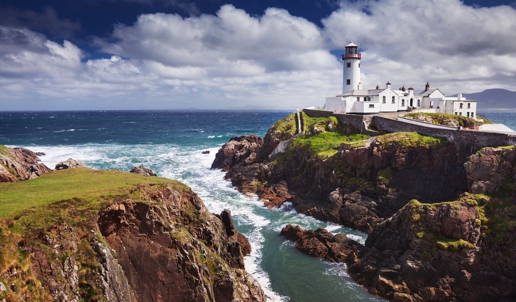 Обои маяк, побережье, океан, lighthouse, coast, the ocean разрешение 3840x2160 Загрузить