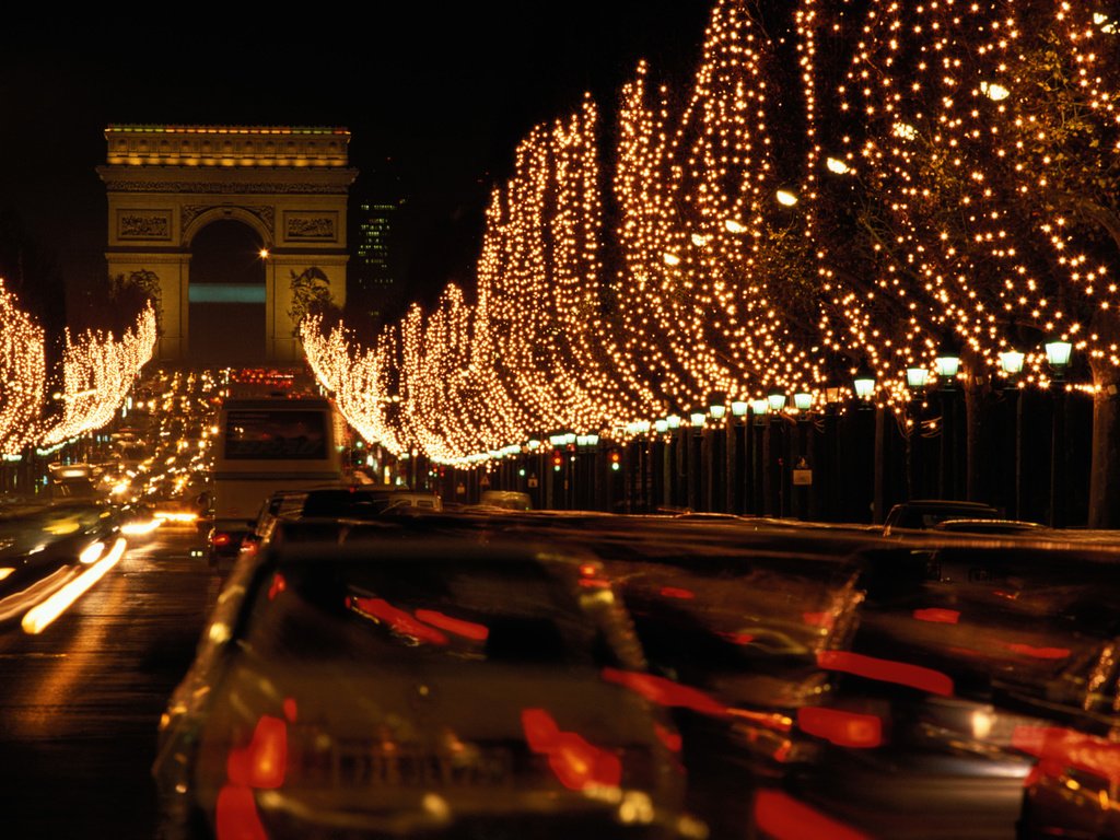 Обои ночь, новый год, париж, триумфальная арка, гирлянды, night, new year, paris, arch, garland разрешение 2311x1526 Загрузить