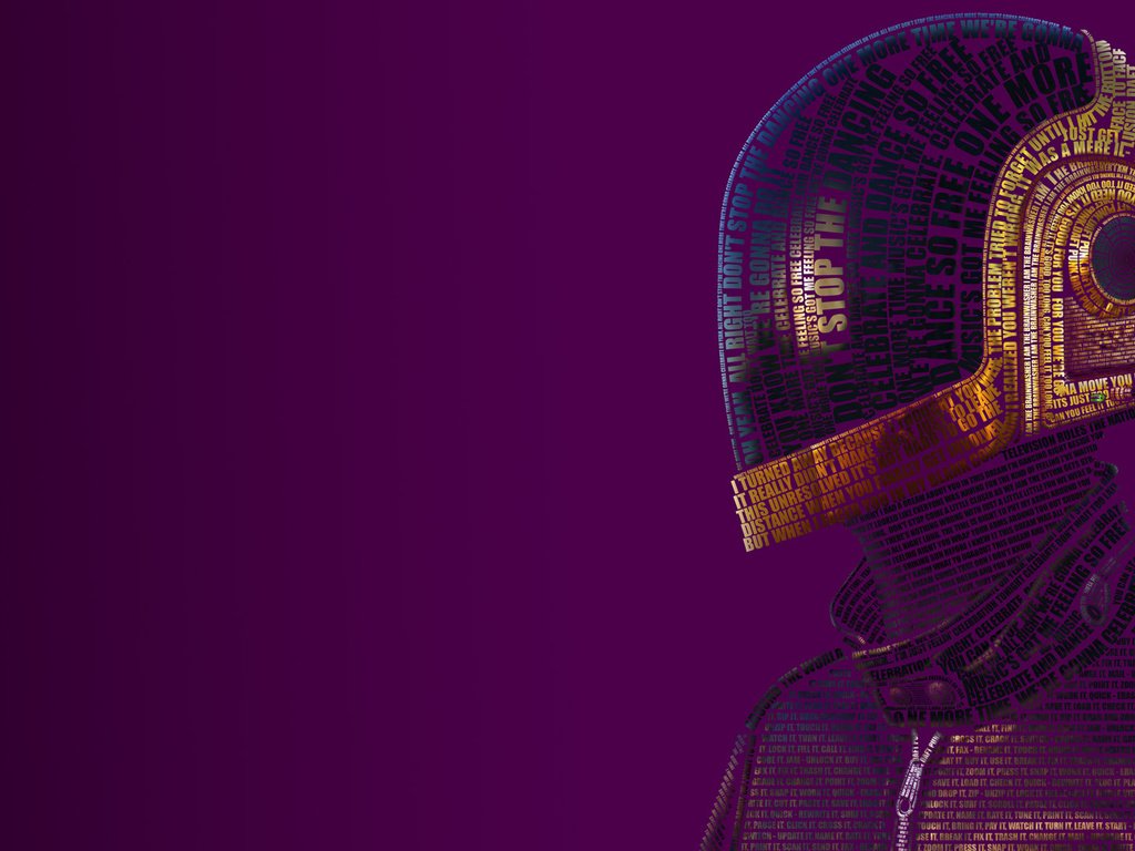 Обои музыка, шлем, daft punk, guy-manuel de homem-christo, типография, слова, music, helmet, typography, words разрешение 1920x1080 Загрузить