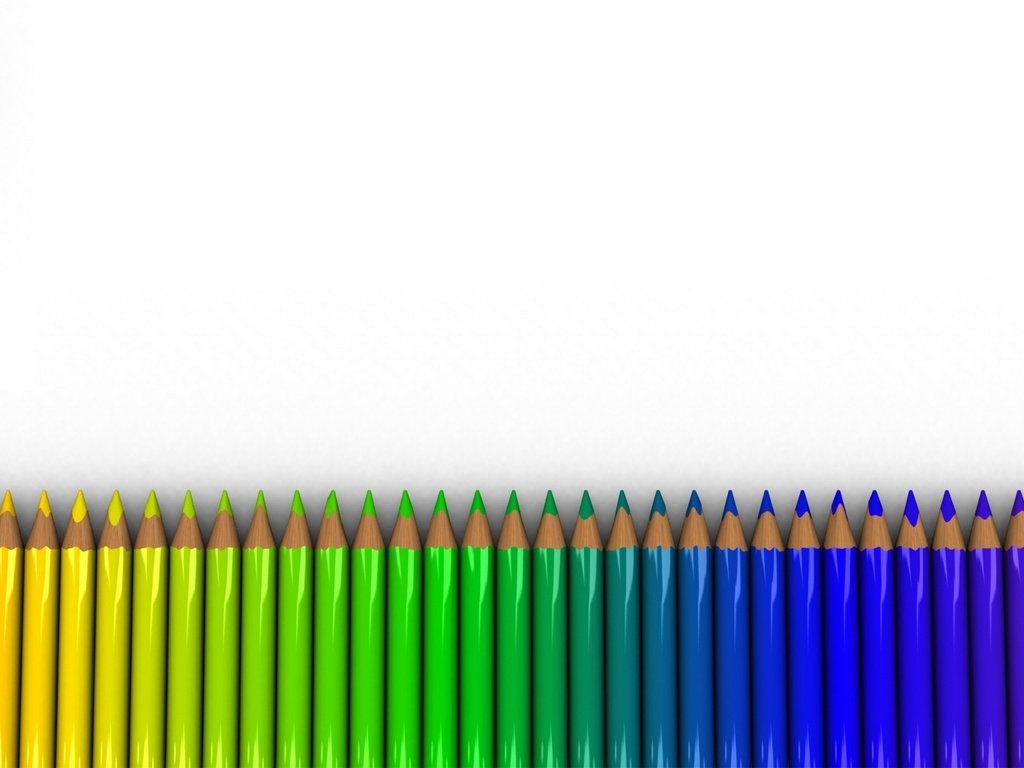 Обои цвет, карандаши, белый, color, pencils, white разрешение 2560x1024 Загрузить