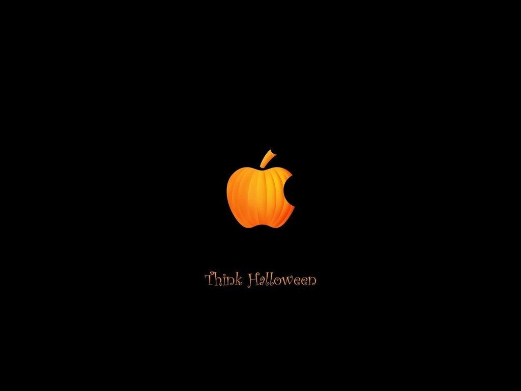 Обои хеллоуин, эппл, halloween, apple разрешение 1920x1080 Загрузить