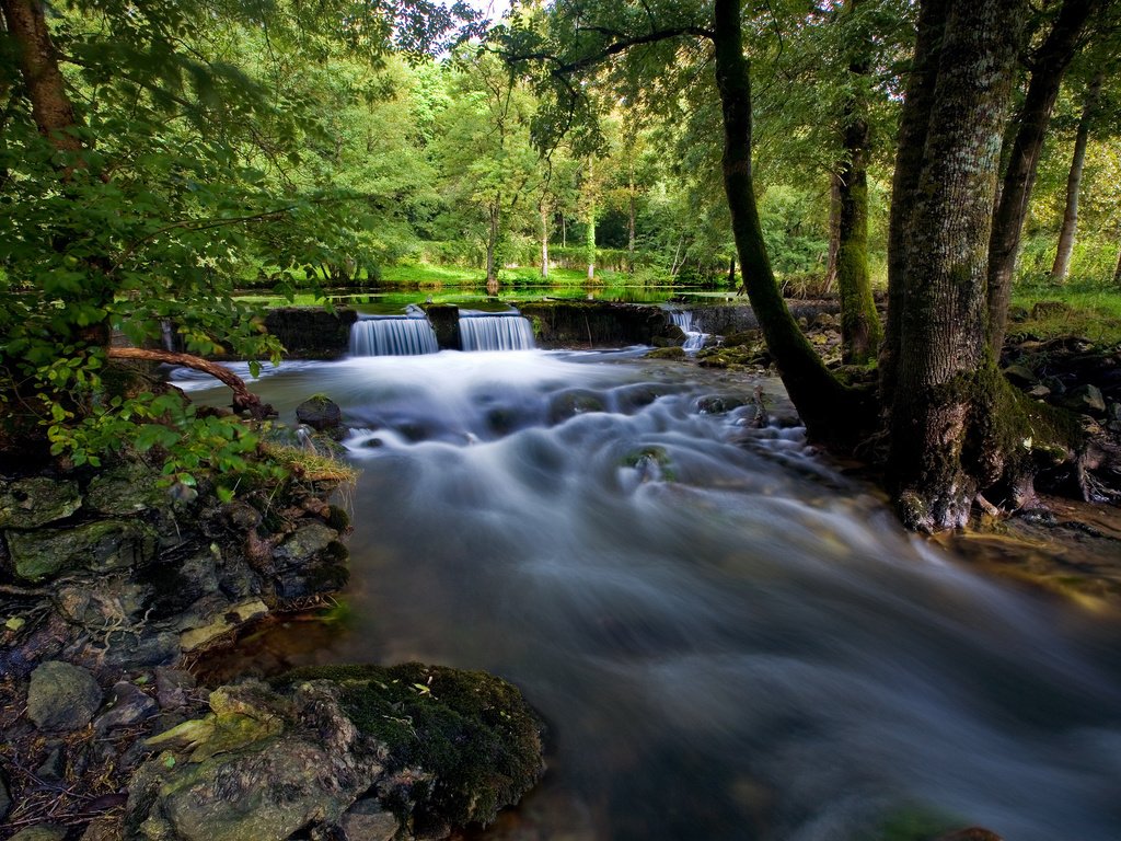 Обои река, пейзаж, водопад, river, landscape, waterfall разрешение 2560x1600 Загрузить