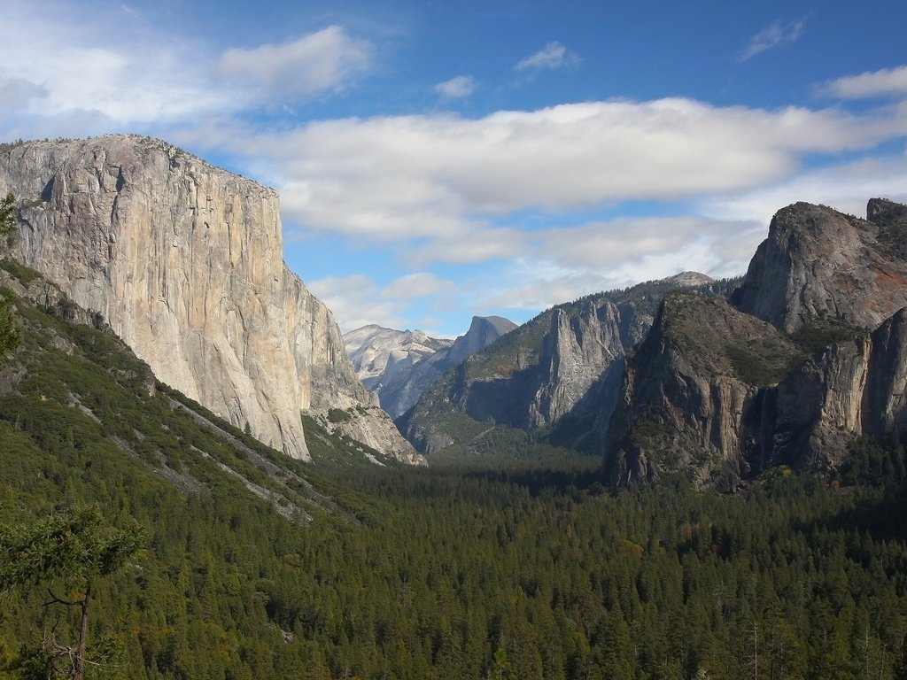 Обои облака, деревья, долина йосемити, clouds, trees, yosemite valley разрешение 1920x1200 Загрузить