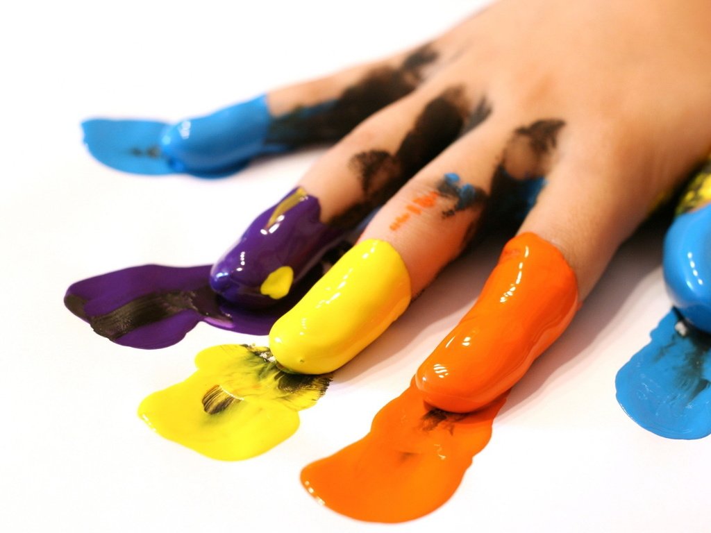 Обои рука, краска, пальцы, hand, paint, fingers разрешение 1920x1200 Загрузить