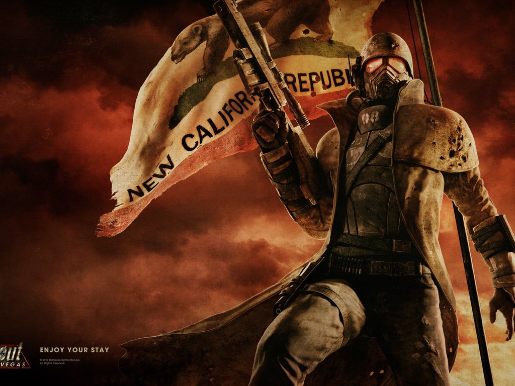 Обои флаг, винтовка, солдат, броня, fallout, new vegas, ncr, flag, rifle, soldiers, armor разрешение 1920x1200 Загрузить