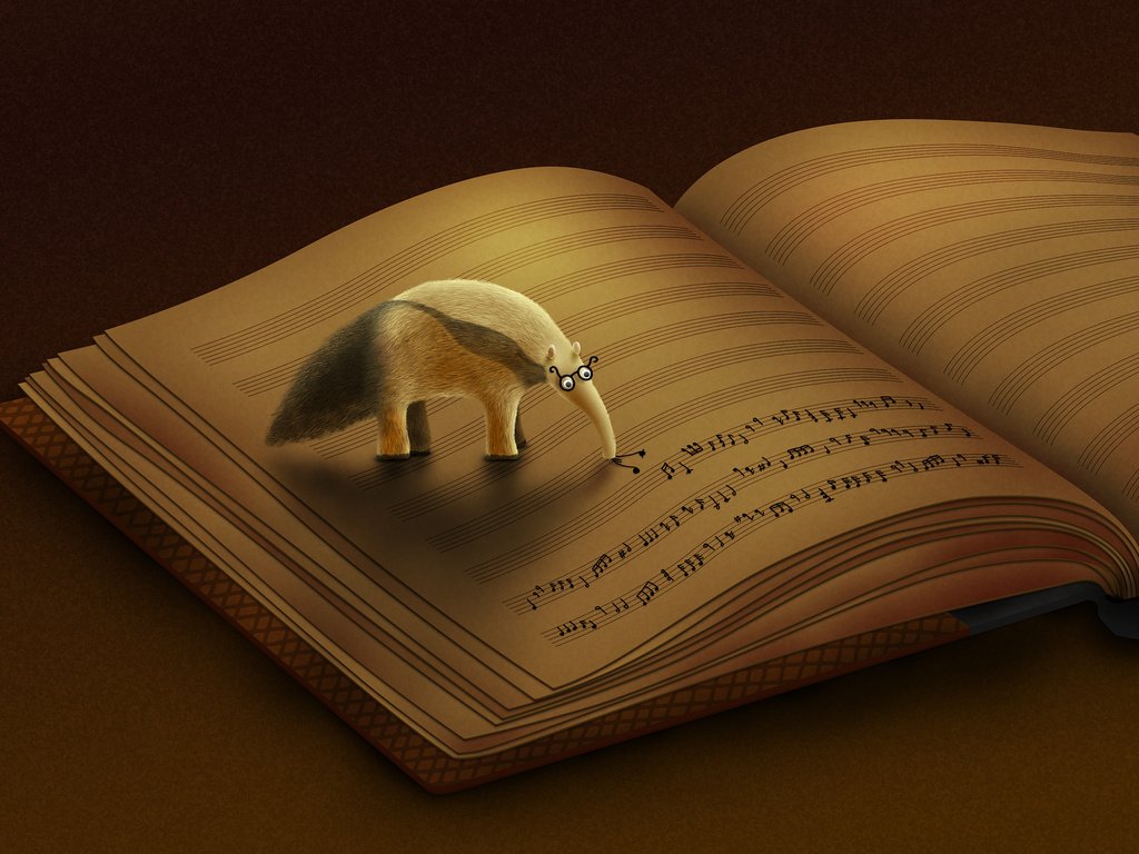 Обои ноты, книга, муравьед, notes, book, anteater разрешение 2560x1600 Загрузить