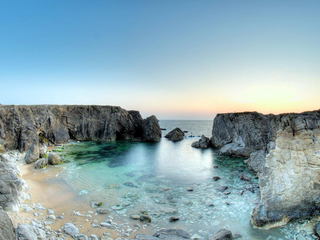 Обои скалы, пляж, франция, quiberon peninsula, rocks, beach, france разрешение 2560x1600 Загрузить