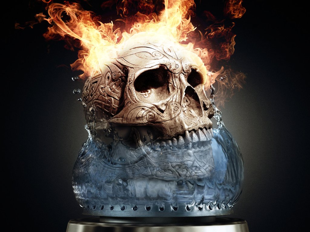 Обои пламя, огонь, череп, огненная, flame, fire, skull разрешение 2020x1070 Загрузить