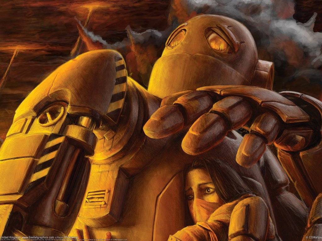 Обои девушка, война, робот, girl, war, robot разрешение 1920x1200 Загрузить