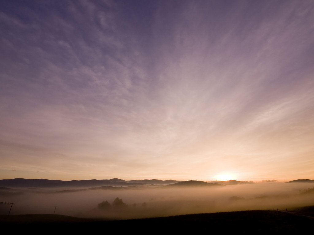 Обои холмы, утро, туман, hills, morning, fog разрешение 2560x1600 Загрузить