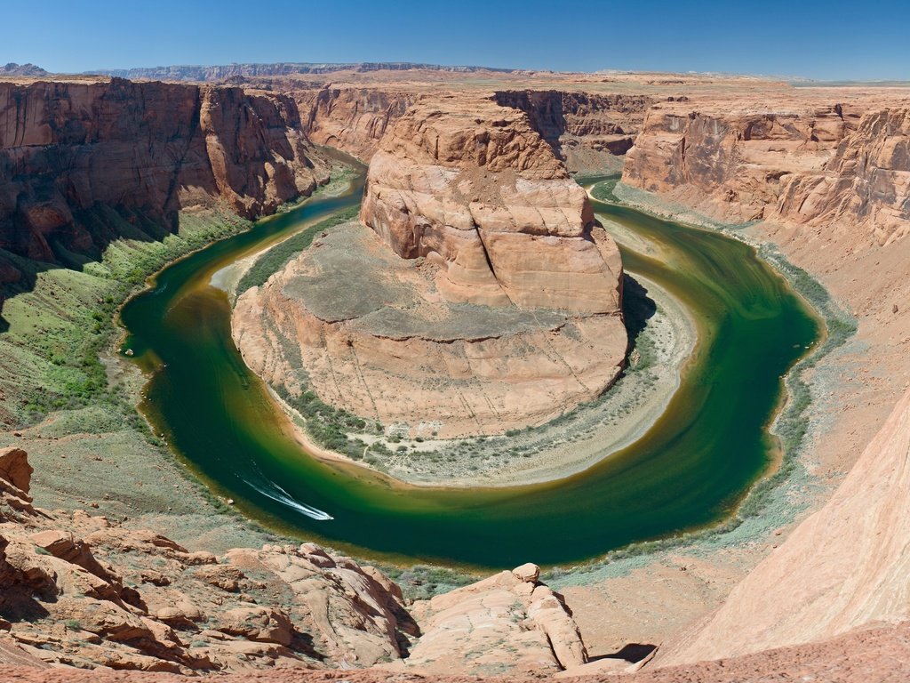 Обои река, каньон, изгиб, river, canyon, bending разрешение 5000x2462 Загрузить