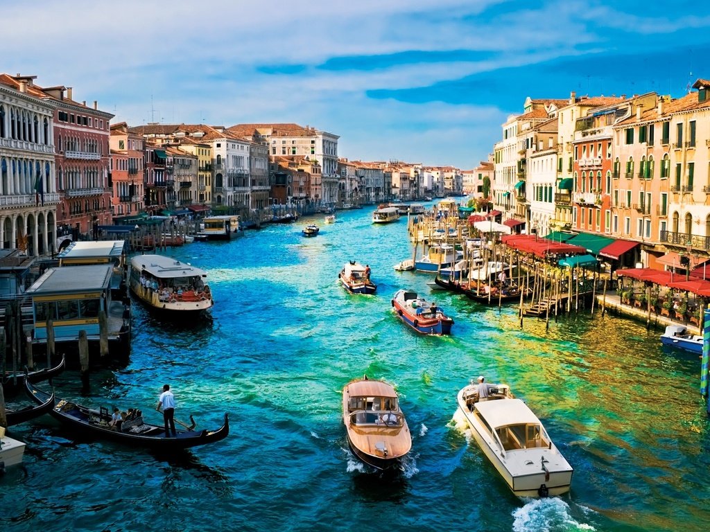 Обои венеция, канал, катер, гандола, venice, channel, boat, the gondola разрешение 2560x1600 Загрузить