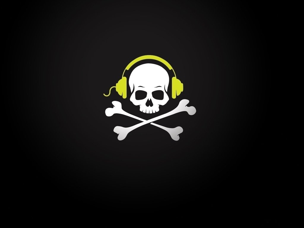 Обои наушники, череп, кости, провод, пират, музыкa, headphones, skull, bones, wire, pirate, music разрешение 1920x1080 Загрузить