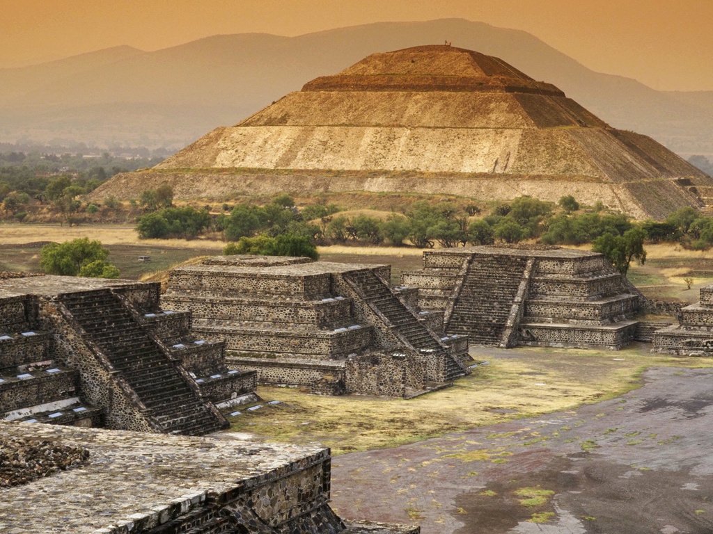 Обои пирамида, мексика, цивилизация майя, пирамида солнца, теотиуакан, pyramid, mexico разрешение 1920x1080 Загрузить