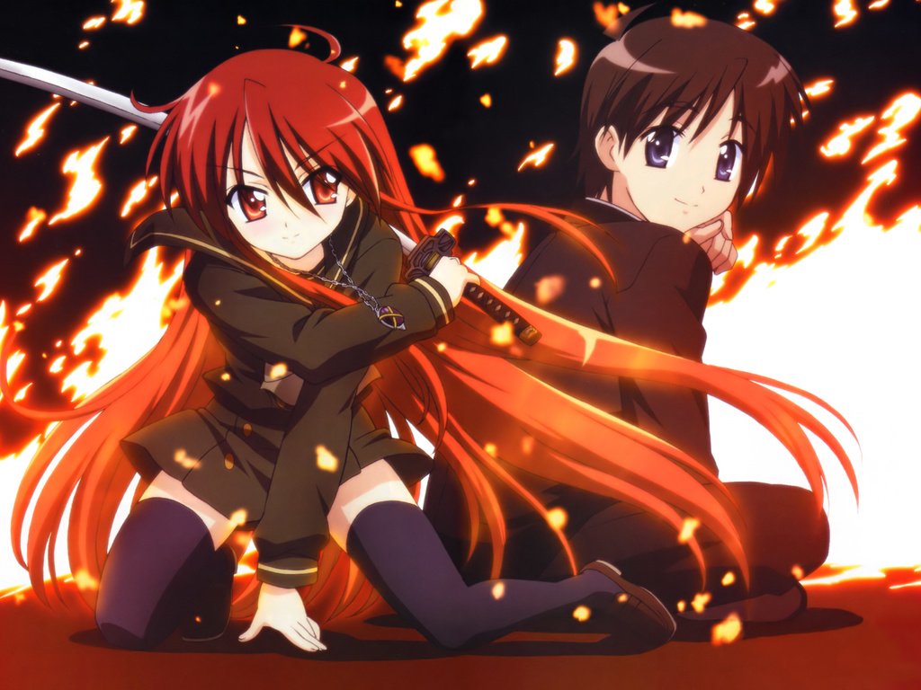 Обои меч, shakugan no shana, shana, оружее, thighhighs, sakai yuuji, sword, weapon разрешение 4045x2869 Загрузить