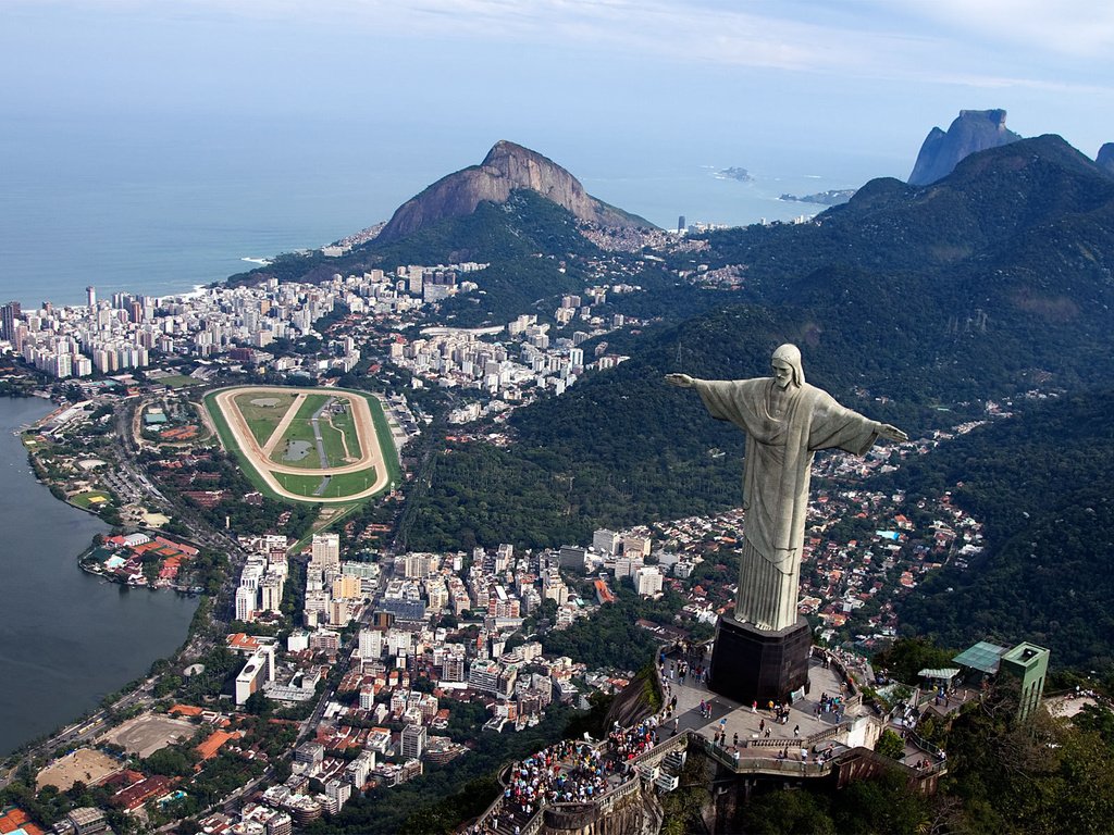 Обои вид сверху, бразилия, рио-де-жанейро, the view from the top, brazil, rio de janeiro разрешение 1920x1200 Загрузить