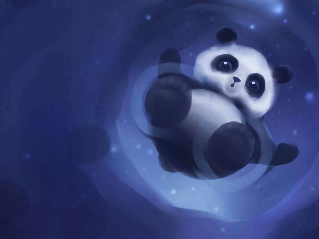 Обои рисунок, панда, няшка, figure, panda, i love it разрешение 1920x1080 Загрузить